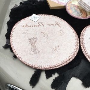 NWT Thanksgiving Setting 4 Placemats 4 Flatware Holders 8 Paper Pie Plates Decor